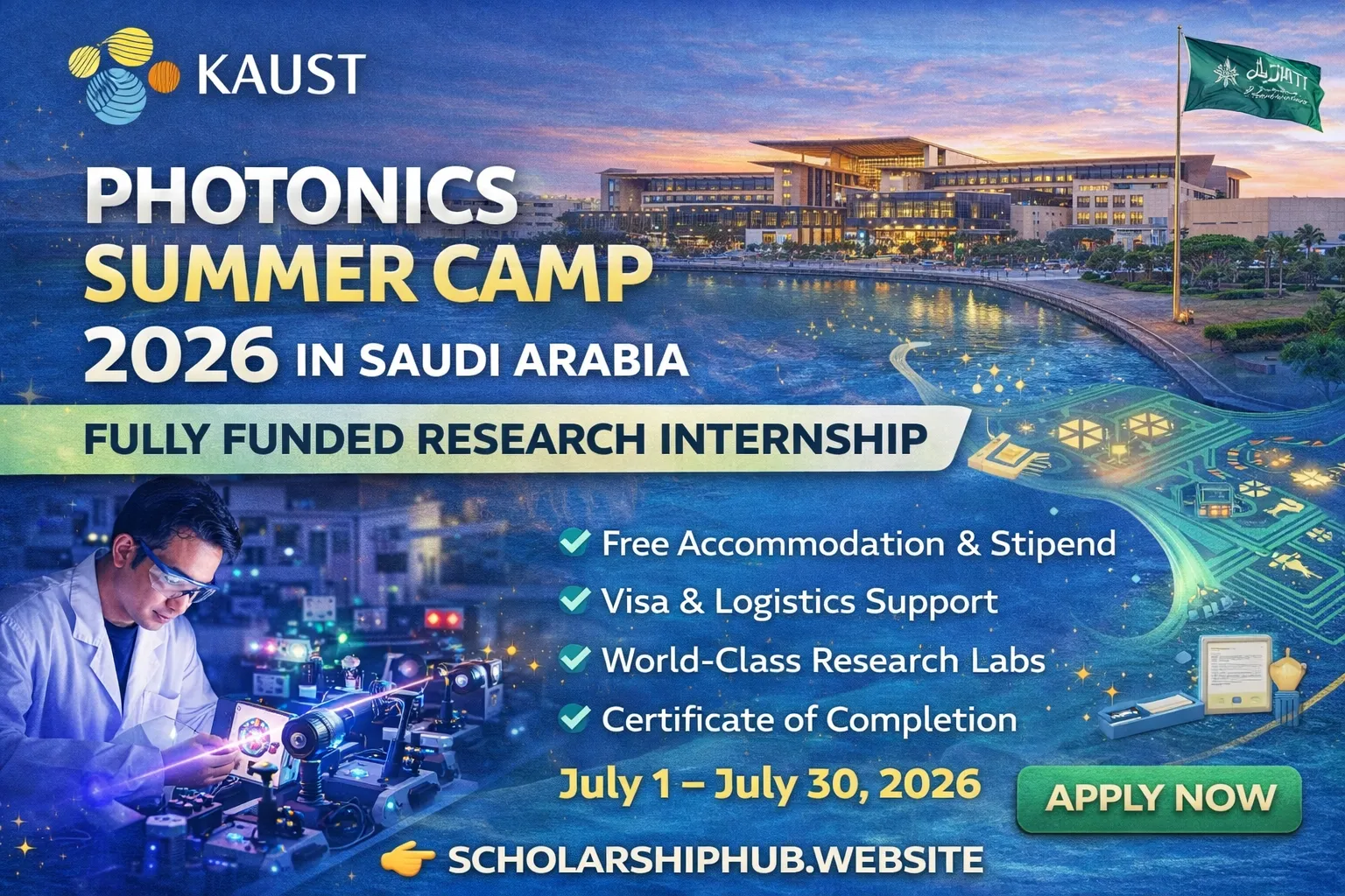 KAUST Photonics Summer Camp 2026 in Saudi Arabia | Fully Funded Internship