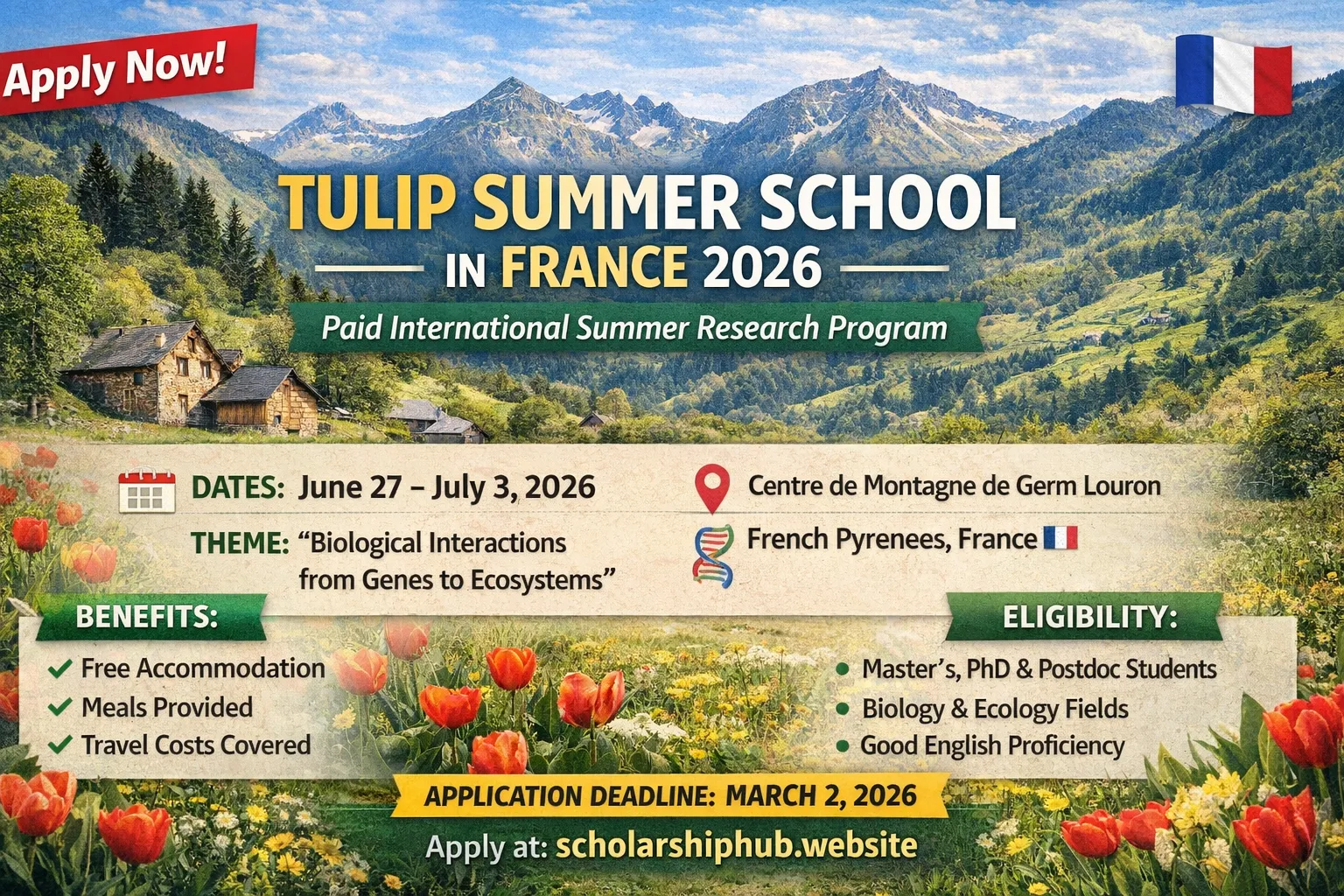 Tulip Summer School in France 2026