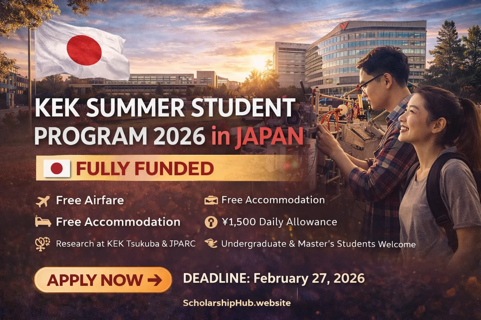 KEK Summer Student Program 2026 in Japan | Fully Funded Internship