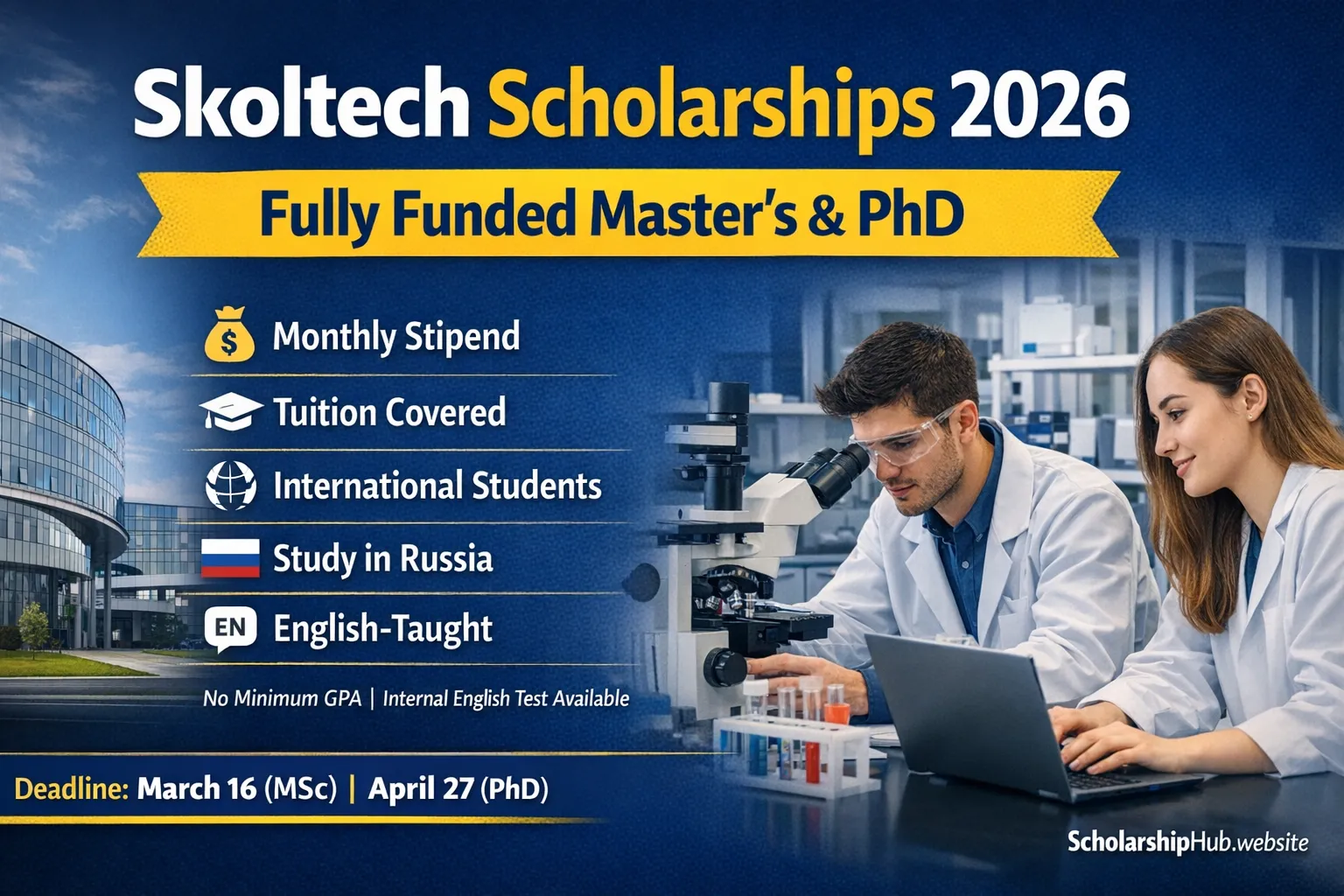 Skoltech Scholarships 2026 | Fully Funded Master’s &amp; PhD Programs in Russia