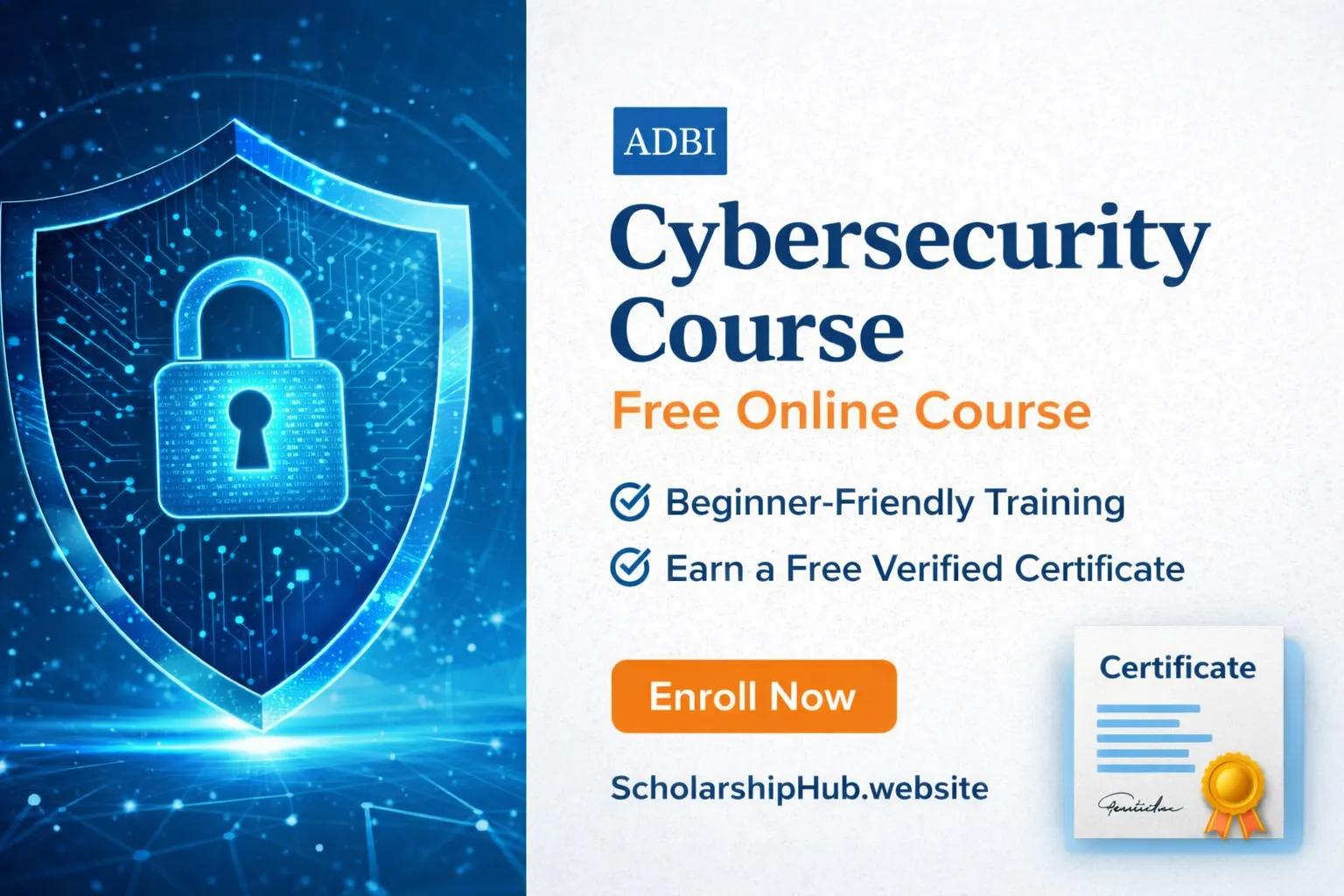 ADBI Cybersecurity Course with Free Certificate (Free Online Course)