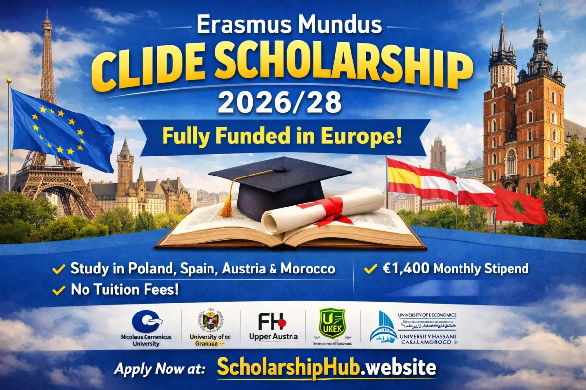 Erasmus Mundus CLIDE Scholarship 2026/28 (Fully Funded in Europe)