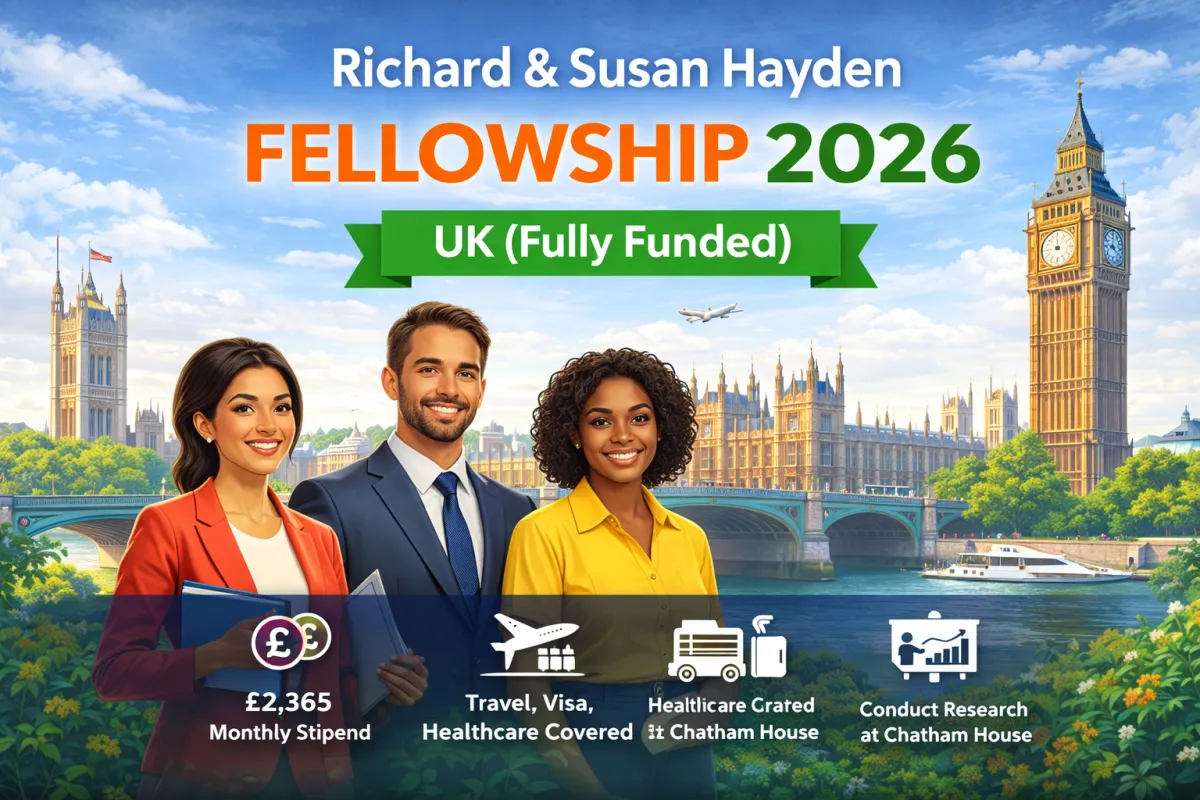 Richard and Susan Hayden Fellowship 2026 in the UK (Fully Funded)