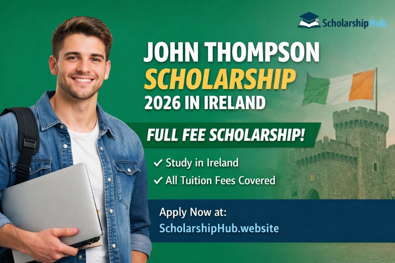 John Thompson Scholarship 2026 in Ireland (Full Fee Scholarship)
